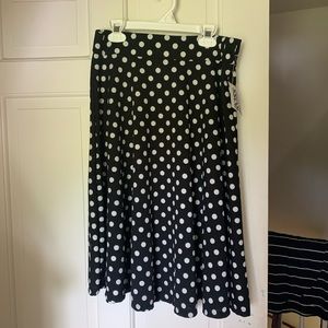 Polka Dot Mid-Length Skirt